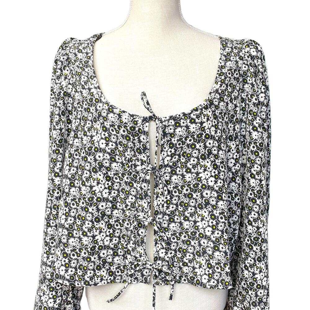 NWT Levi's Women's Embry Tie Blouse Bishop Sleeve 1X